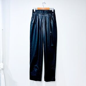 THE LEATHER RANCH Black high-waisted leather‎ pants